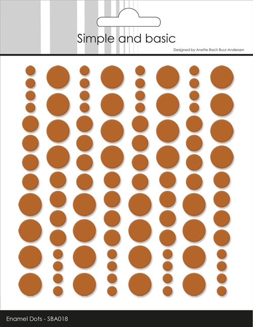  Simple and Basic Enamel dots Cognac 4,6,8mm 96stk